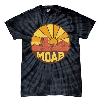 Moab Utah Vintage Desert Sunset 80s Tie-Dye T-Shirt