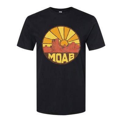 Moab Utah Vintage Desert Sunset 80s Softstyle CVC T-Shirt