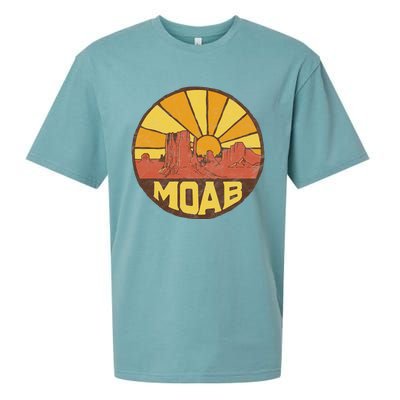 Moab Utah Vintage Desert Sunset 80s Sueded Cloud Jersey T-Shirt