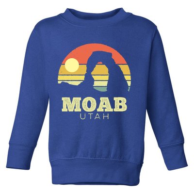 Moab Utah Vintage Sunset Arches Adventure Outdoors Meaningful Gift Toddler Sweatshirt
