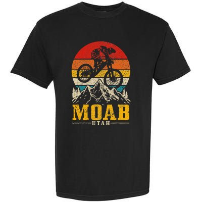 Moab Utah Vintage Mountain Bike Mtb Downhill Usa Garment-Dyed Heavyweight T-Shirt