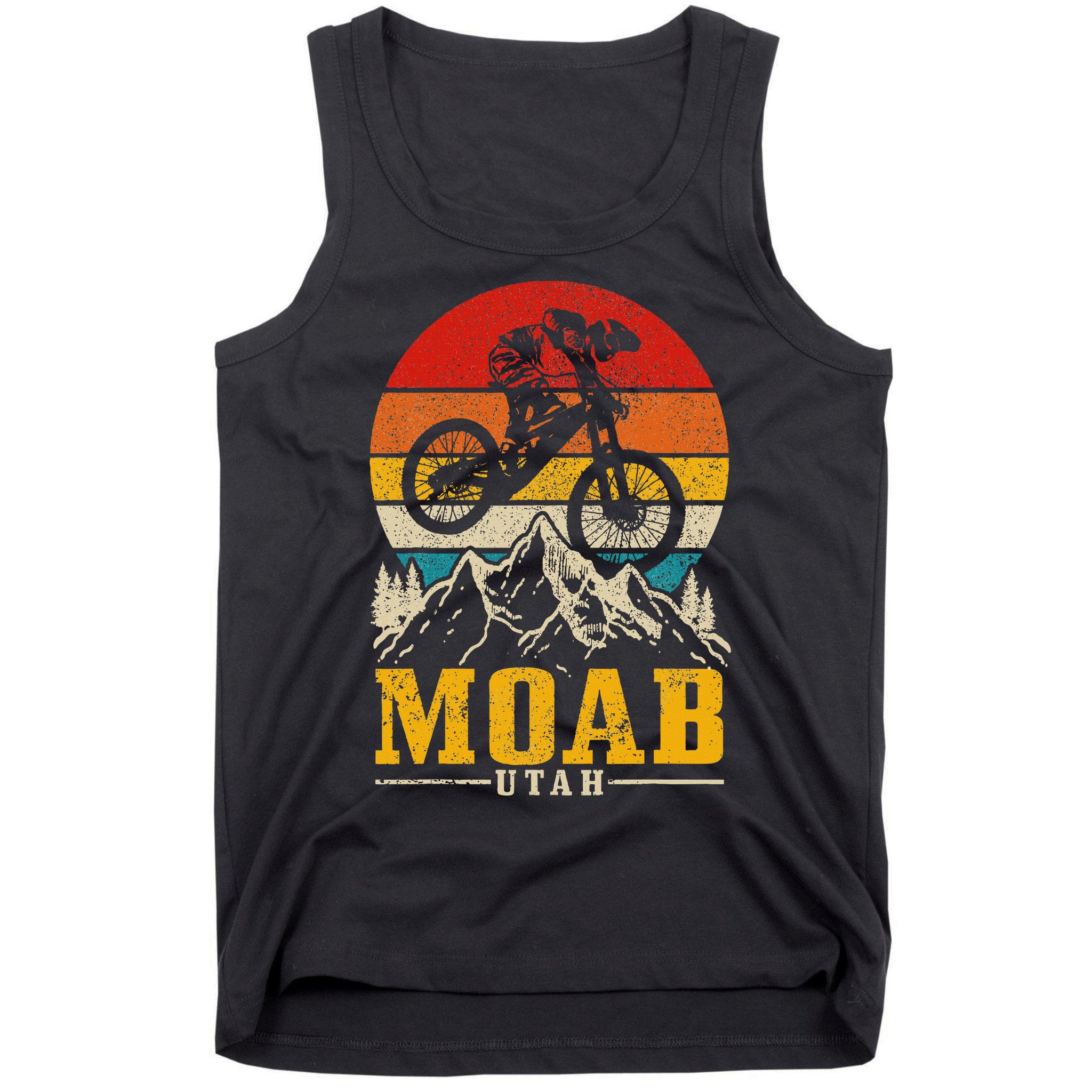 Moab Utah Vintage Mountain Bike Mtb Downhill Usa Tank Top