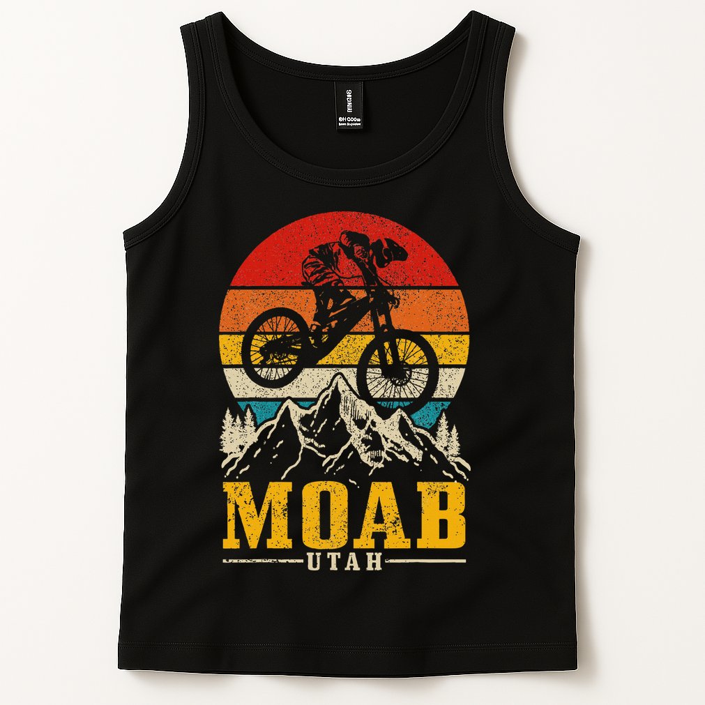 Moab Utah Vintage Mountain Bike Mtb Downhill Usa Tank Top