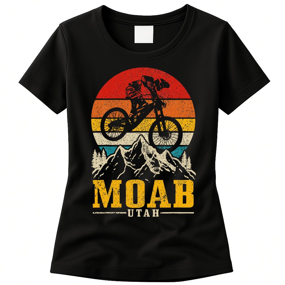 Moab Utah Vintage Mountain Bike Mtb Downhill Usa Womens T-Shirt