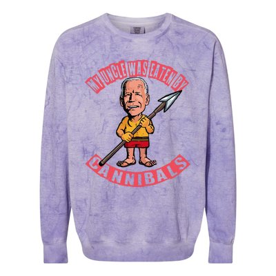 My Uncle Was Eaten By Cannibals Colorblast Crewneck Sweatshirt