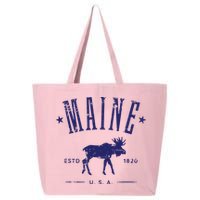 Maine Usa With Moose Distressed Design Souvenir 25L Jumbo Tote