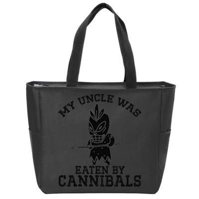 My Uncle Was Eaten By Cannibals Funny Biden Zip Tote Bag