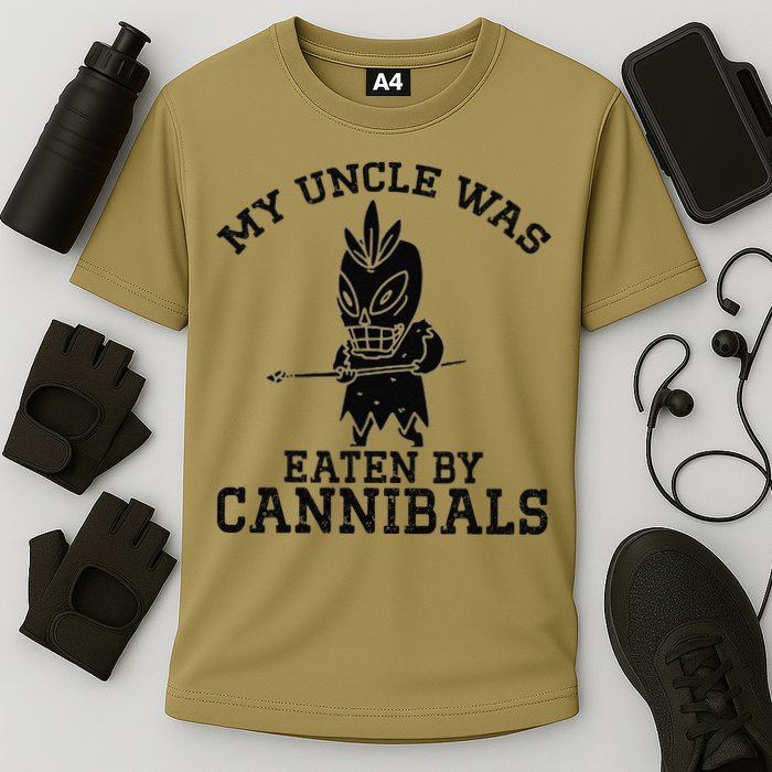 My Uncle Was Eaten By Cannibals Funny Biden Cooling Performance Crew T-Shirt