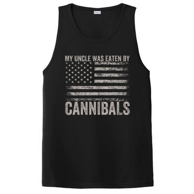 My Uncle Was Eaten By Cannibals Funny Usa Flag 4th Of PosiCharge Competitor Tank