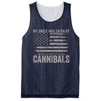 My Uncle Was Eaten By Cannibals Funny Usa Flag 4th Of Mesh Reversible Basketball Jersey Tank