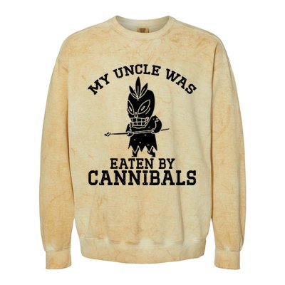 My Uncle Was Eaten By Cannibals Funny Biden Colorblast Crewneck Sweatshirt