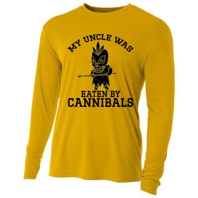 My Uncle Was Eaten By Cannibals Funny Biden Cooling Performance Long Sleeve Crew