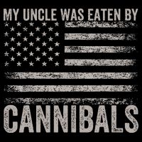 My Uncle Was Eaten By Cannibals Funny Usa Flag Impact Tech Backpack
