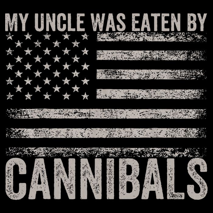 My Uncle Was Eaten By Cannibals Funny Usa Flag Impact Tech Backpack