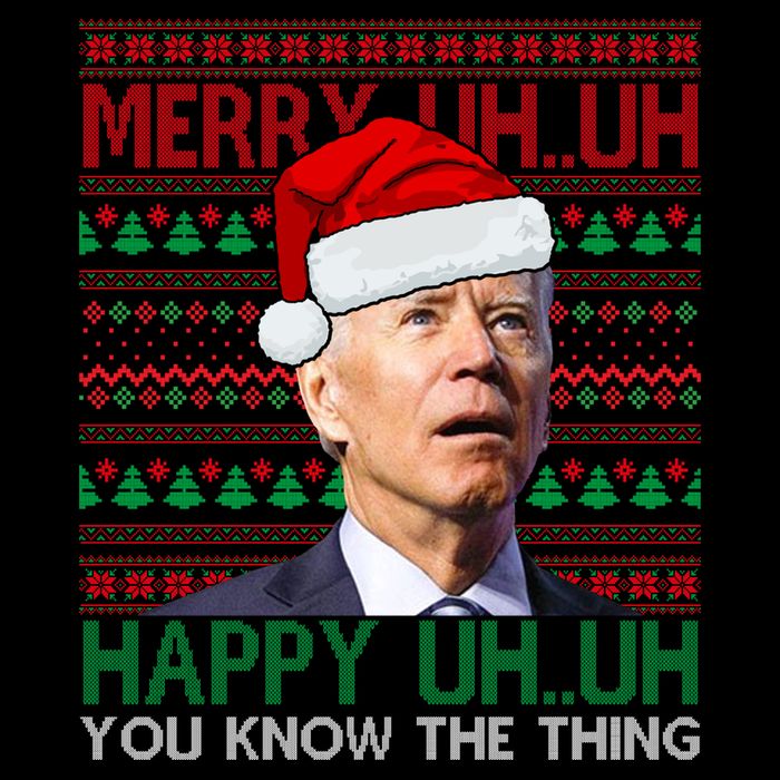 Merry Uh You Know The Thing Confused Joe Biden Funny Ugly Christmas Backpack