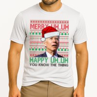 Merry Uh You Know The Thing Confused Joe Biden Funny Ugly Christmas Cooling Performance Crew T-Shirt