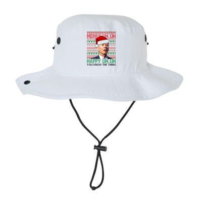 Merry Uh You Know The Thing Confused Joe Biden Funny Ugly Christmas Bucket Hat