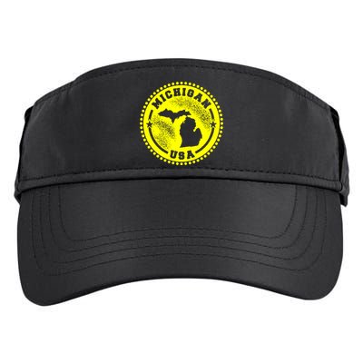 Michigan USA Yellow Logo Adult Drive Performance Visor