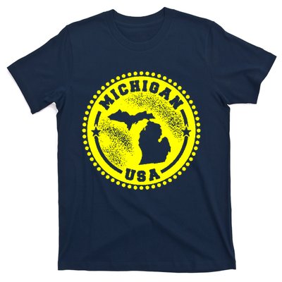 Michigan USA Yellow Logo T-Shirt