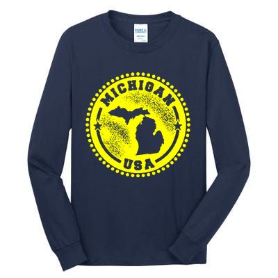 Michigan USA Yellow Logo Tall Long Sleeve T-Shirt