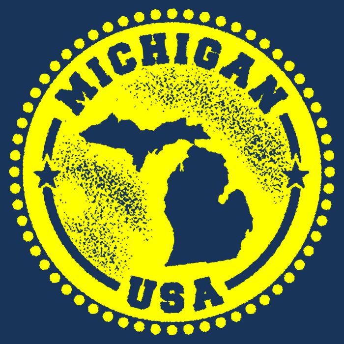 Michigan USA Yellow Logo Baby Bodysuit