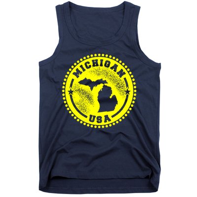 Michigan USA Yellow Logo Tank Top