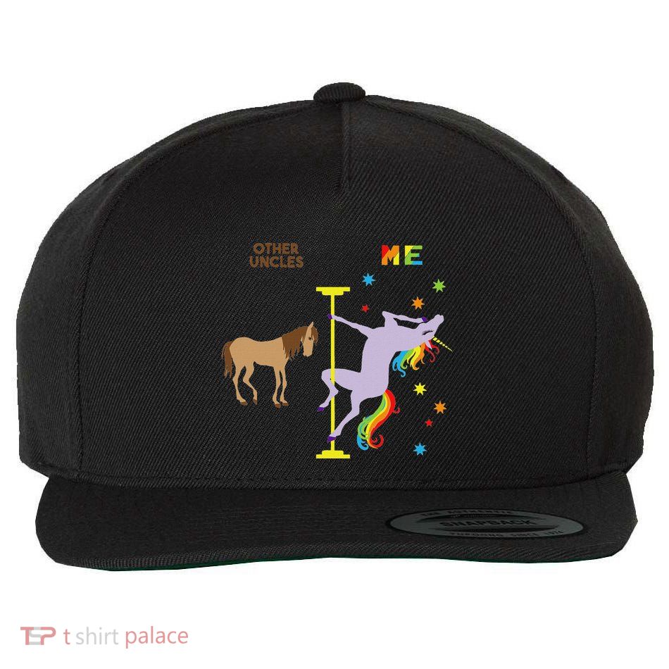 My Uncle Your Uncle Unicorn Rainbow Gifts For Uncles Wool Snapback Cap