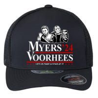 Myers Voorhees 24 Let Us Take A Stab At It Funny Scary Flexfit Unipanel Trucker Cap