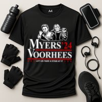 Myers Voorhees 24 Let Us Take A Stab At It Funny Scary Performance Shirt