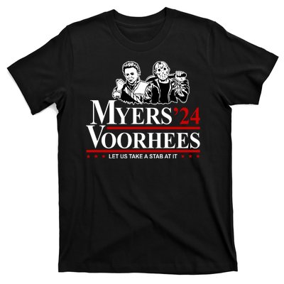 Myers Voorhees 24 Let Us Take A Stab At It Funny Scary T-Shirt