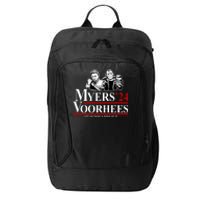 Myers Voorhees 24 Let Us Take A Stab At It Funny Scary City Backpack