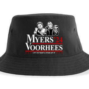 Myers Voorhees 24 Let Us Take A Stab At It Funny Scary Sustainable Bucket Hat