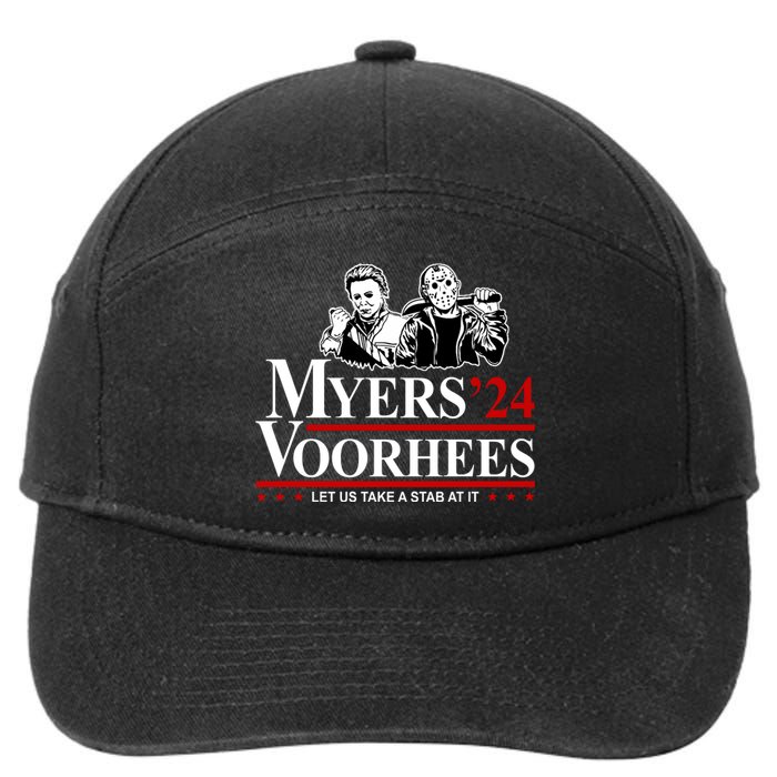 Myers Voorhees 24 Let Us Take A Stab At It Funny Scary 7-Panel Snapback Hat