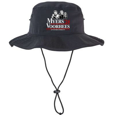 Myers Voorhees 24 Let Us Take A Stab At It Funny Scary Bucket Hat