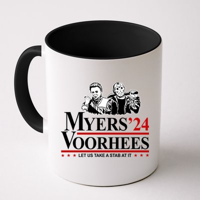 Myers Voorhees 24 Let Us Take A Stab At It Funny Scary Mug