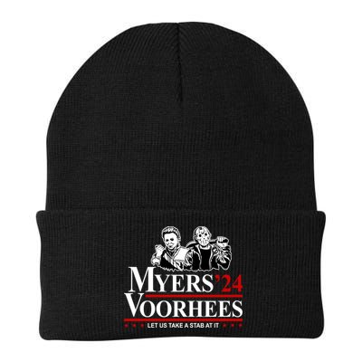 Myers Voorhees 24 Let Us Take A Stab At It Funny Scary Beanie