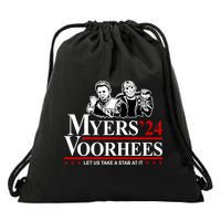 Myers Voorhees 24 Let Us Take A Stab At It Funny Scary Drawstring Bag