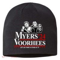 Myers Voorhees 24 Let Us Take A Stab At It Funny Scary Sustainable Beanie