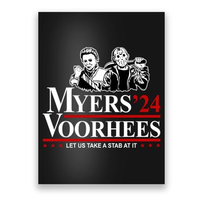 Myers Voorhees 24 Let Us Take A Stab At It Funny Scary Poster