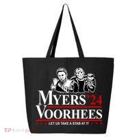 Myers Voorhees 24 Let Us Take A Stab At It Funny Scary 25L Jumbo Tote
