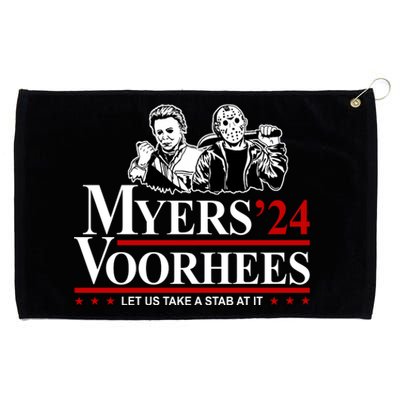 Myers Voorhees 24 Let Us Take A Stab At It Funny Scary Grommeted Golf Towel