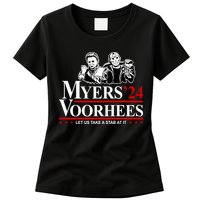 Myers Voorhees 24 Let Us Take A Stab At It Funny Scary Womens T-Shirt