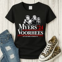 Myers Voorhees 24 Let Us Take A Stab At It Funny Scary Womens T-Shirt