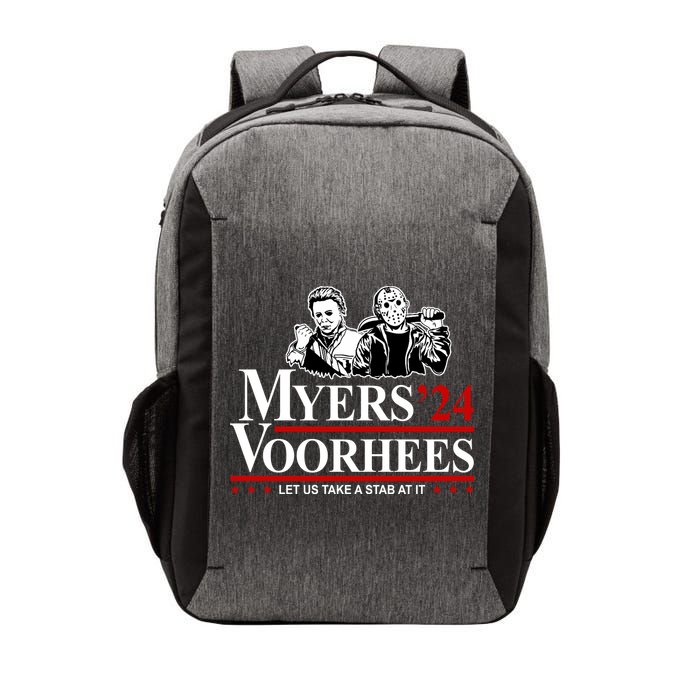 Myers Voorhees 24 Let Us Take A Stab At It Funny Scary Vector Backpack