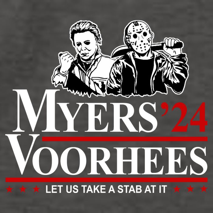 Myers Voorhees 24 Let Us Take A Stab At It Funny Scary Vector Backpack