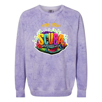 Matching Vbs 2024 Scuba Diving Into Friendship With God Colorblast Crewneck Sweatshirt