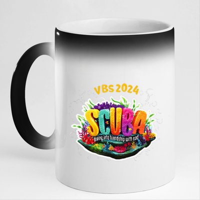 Matching Vbs 2024 Scuba Diving Into Friendship With God 11oz Black Color Changing Mug