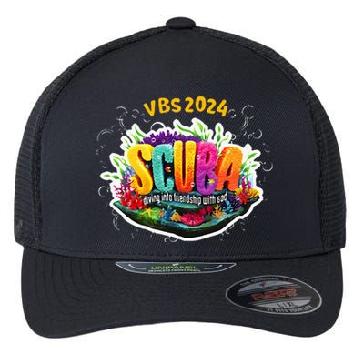 Matching Vbs 2024 Scuba Diving Into Friendship With God Flexfit Unipanel Trucker Cap