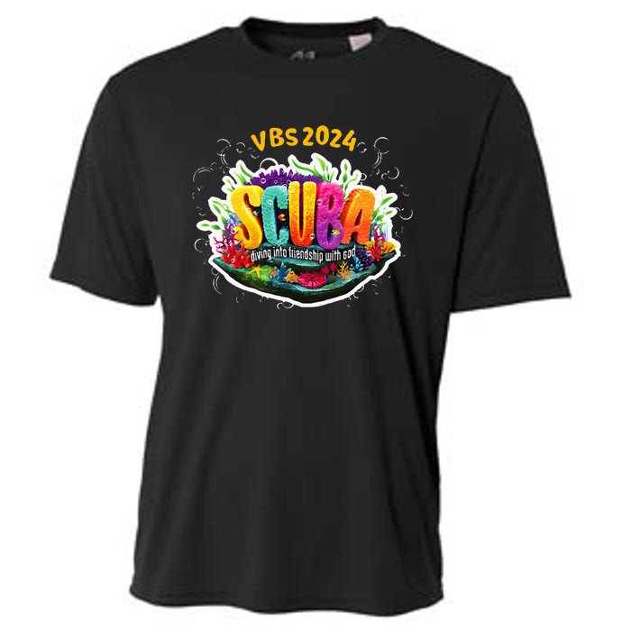 Matching Vbs 2024 Scuba Diving Into Friendship With God Cooling Performance Crew T-Shirt