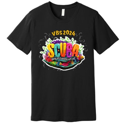 Matching Vbs 2024 Scuba Diving Into Friendship With God Premium T-Shirt